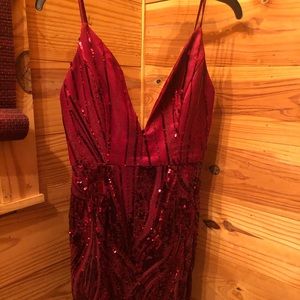 Gianni Bini Red Sequin Cocktail Dress